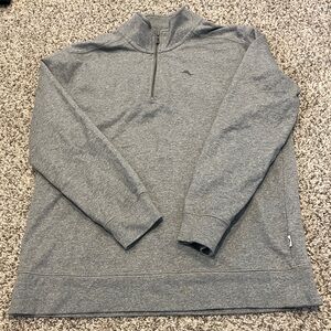 Boys Tommy Bahama Gray Quarter Zip - Large